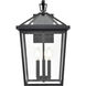 Mensun 3 Light 20.75 inch Textured Black Outdoor Wall Sconce